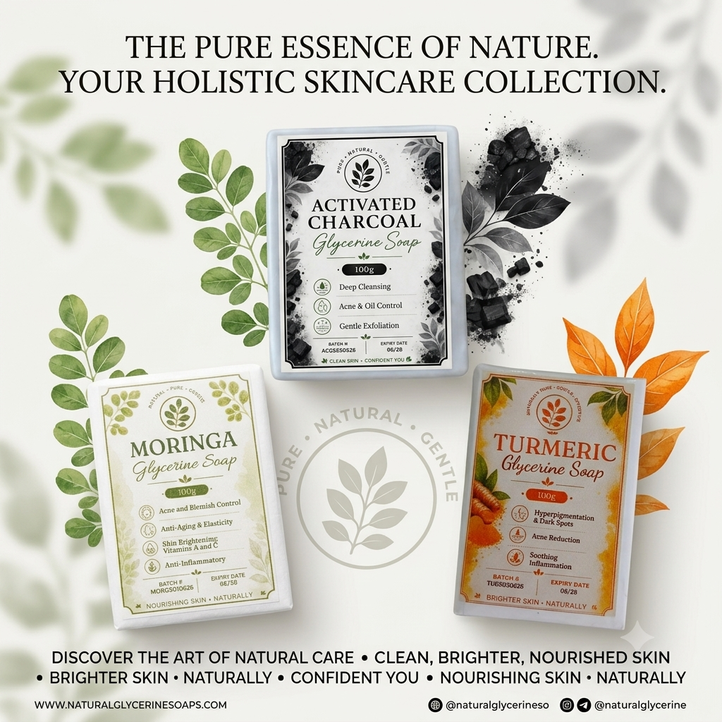 Turmeric Moringa And Activated Charcoal Soap